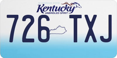 KY license plate 726TXJ