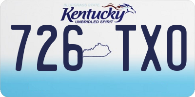 KY license plate 726TXO