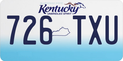 KY license plate 726TXU