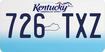 KY license plate 726TXZ