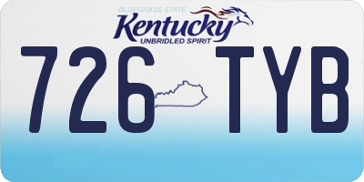 KY license plate 726TYB
