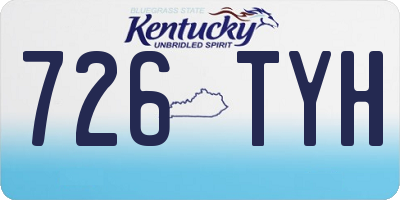 KY license plate 726TYH