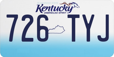 KY license plate 726TYJ