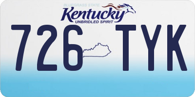 KY license plate 726TYK