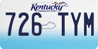 KY license plate 726TYM