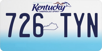 KY license plate 726TYN
