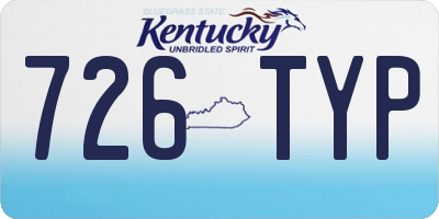 KY license plate 726TYP