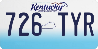 KY license plate 726TYR