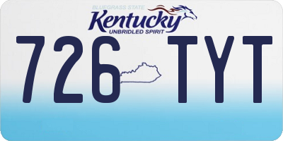 KY license plate 726TYT