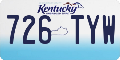 KY license plate 726TYW