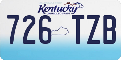 KY license plate 726TZB