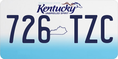 KY license plate 726TZC