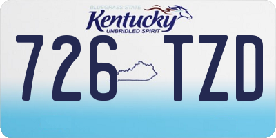 KY license plate 726TZD