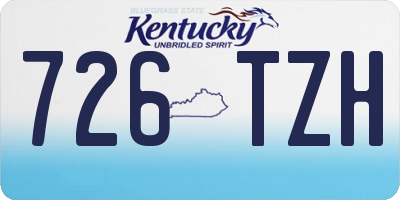 KY license plate 726TZH