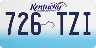 KY license plate 726TZI