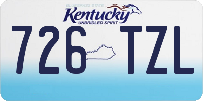 KY license plate 726TZL