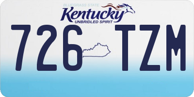 KY license plate 726TZM