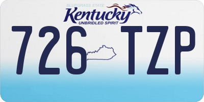 KY license plate 726TZP