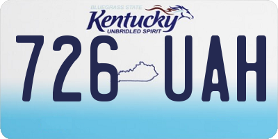 KY license plate 726UAH