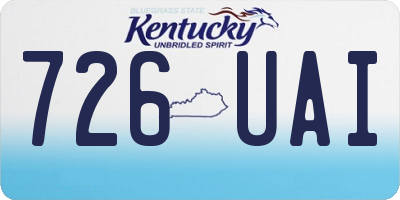KY license plate 726UAI