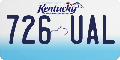 KY license plate 726UAL