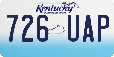 KY license plate 726UAP