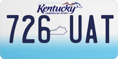 KY license plate 726UAT