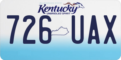 KY license plate 726UAX