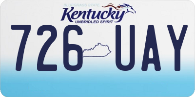 KY license plate 726UAY