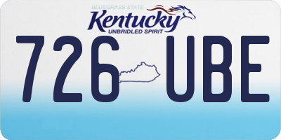 KY license plate 726UBE
