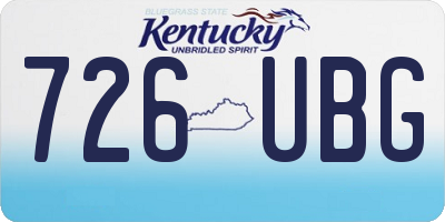 KY license plate 726UBG