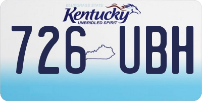 KY license plate 726UBH
