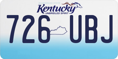 KY license plate 726UBJ