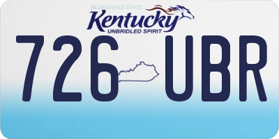 KY license plate 726UBR