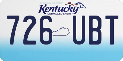KY license plate 726UBT
