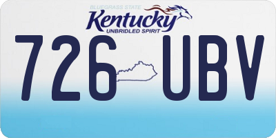 KY license plate 726UBV
