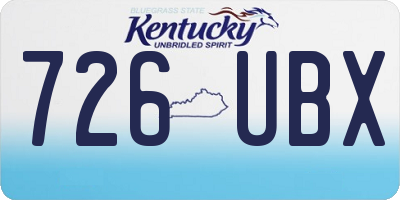KY license plate 726UBX