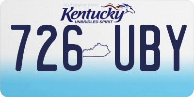 KY license plate 726UBY