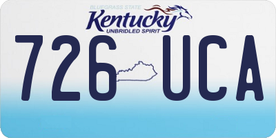 KY license plate 726UCA