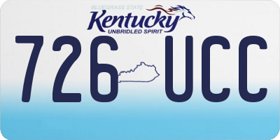 KY license plate 726UCC