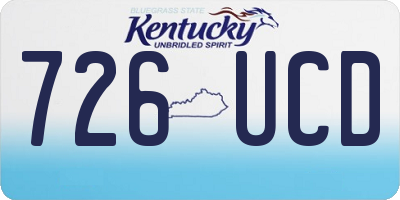 KY license plate 726UCD