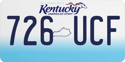 KY license plate 726UCF
