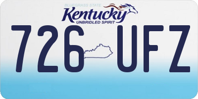 KY license plate 726UFZ