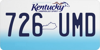 KY license plate 726UMD
