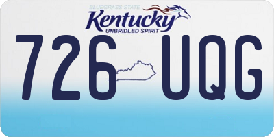 KY license plate 726UQG