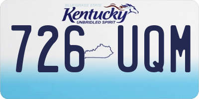 KY license plate 726UQM