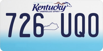 KY license plate 726UQO