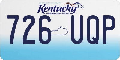KY license plate 726UQP