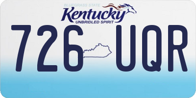 KY license plate 726UQR