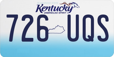 KY license plate 726UQS